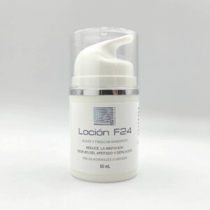 Visita la página de compra para nuestra Loción de afeitado y depilación F24